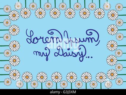 Daisy thematischen Hintergrund / border Frame Stock Vektor