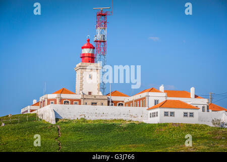 Leuchtturm am Cabo da Roca, Portugal Stockfoto