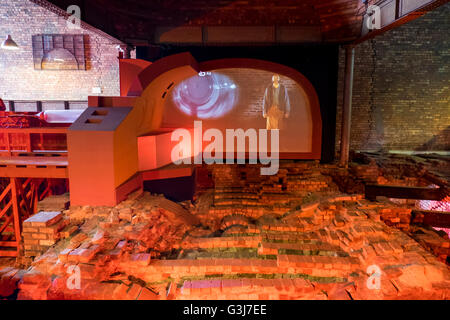 Viktorianische Ofen in The World of Glass, St. Helens, Merseyside, Großbritannien Stockfoto