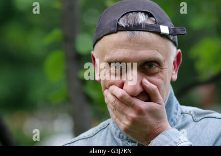 Mann darüber zu lachen Stockfoto