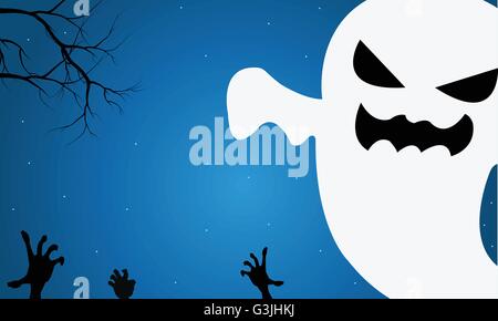 Lustige Halloween-Geist Stock Vektor