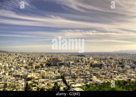 Panoramablick über Athen Stockfoto