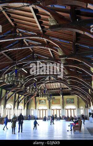 Die Innenansicht des Mount Royal Chalet Chalet du Mont Royal in Mount Royal Park.Montreal,Quebec,Canada Stockfoto