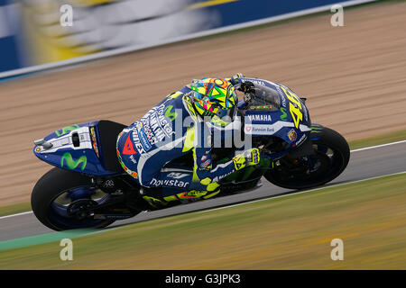 Jerez, Spanien. 24. April 2016. #46 Valentino ROSSI (ITA) Movistar Yamaha MotoGP während des Trainings in der MotoGp Grand Prix Red Bull von Spanien. © Pablo Morano/Pacific Press/Alamy Live-Nachrichten Stockfoto