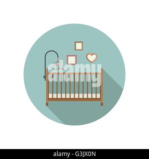 Baby-Krippe-Symbol Stock Vektor