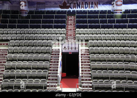 Innenansicht des Centre Bell aka Bell Center Heimat der Montreal Canadiens-Team der National Hockey League. Montreal, Quebec, Kanada Stockfoto