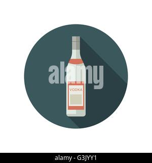 Wodka-Symbol im flachen Stil Stock Vektor