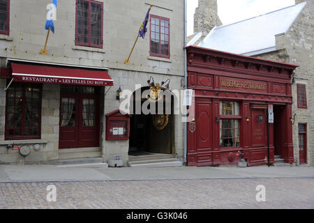 Das historische Pierre du Calvet Hotel in Old Montreal. Montreal.Quebec.Canada Stockfoto