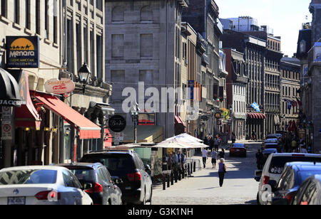 Die Straße der Altstadt (Vieux Montréal), Quebec, Kanada Stockfoto