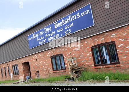 Hay-on-Wye Buchhändler Online-Buchhandlung, Gipsy Castle Lane, Hay-on-Wye, Powys, Wales, Großbritannien, Deutschland, UK, Europa Stockfoto