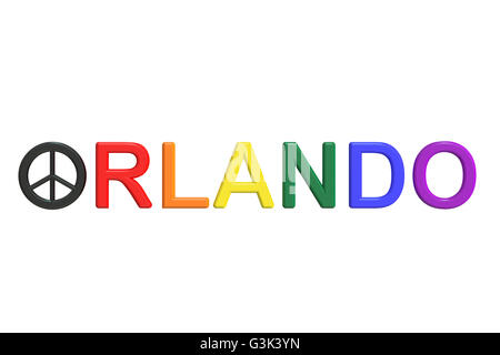 Angriff Terror Orlando Nachtclub Konzept, 3D rendering Stockfoto