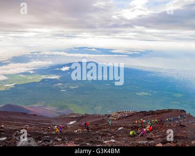 Wandern in der berühmten Mount Fuji, Japan Stockfoto