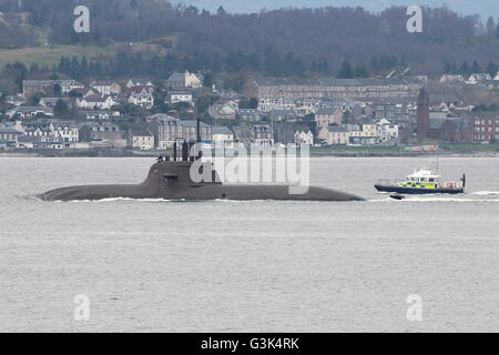 FGS U34 (S184), eine Art 212A Angriff u-Boot der deutschen Marine, Köpfe für den Beginn der Übung Joint Warrior 16-1. Stockfoto