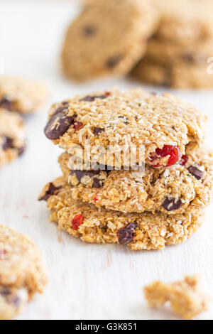 Schokolade Haferflocken Cookies Stockfoto