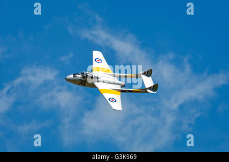 De Havilland Vampire T.11, WZ507, im Cotswold Airshow, Kemble, Gloucestershire, 20. Juni 2010. Stockfoto