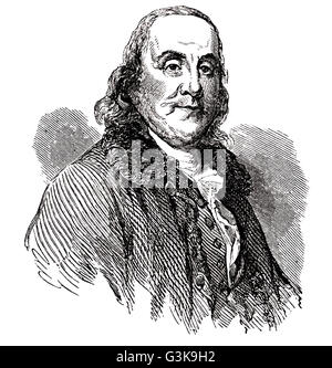 Benjamin Franklin, 1706-1790 Stockfoto