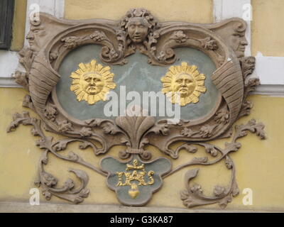 Prag, Hauszeichen, Haus-ID, Identifikation Stockfoto