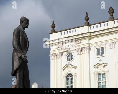 Statue von Tomas Gariuge Masaryk, der erste tschechoslowakische Präsident Stockfoto