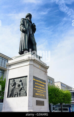 Denkmal für Johannes Gutenberg, Deutschland, Rheinland-Pfalz, Rheinland-Pfalz, Mainz Stockfoto