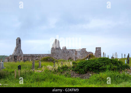 Ballingskelligs Abbey, Baile ein Sceilg, Iveragh-Halbinsel, County Kerry, Irland, Europa Stockfoto