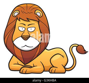 Vektor-Illustration von Lion cartoon Stock Vektor