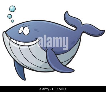 Vektor-Illustration von Wal-cartoon Stock Vektor