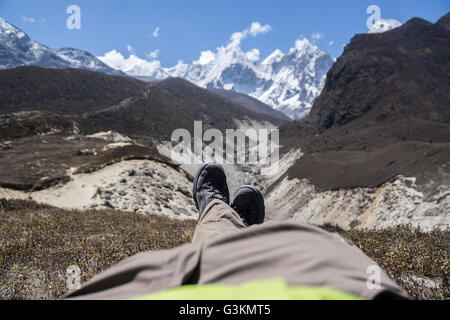 Suchen Trog meine Augen im Himalaya Stockfoto