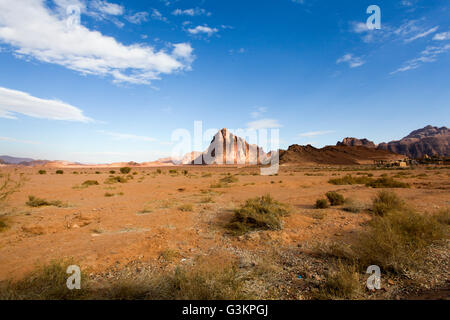 Wüstenlandschaft, Wadi Rum, Jordanien Stockfoto