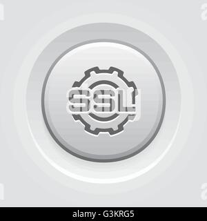 Symbol "SSL-Einstellungen". Flaches Design. Stock Vektor