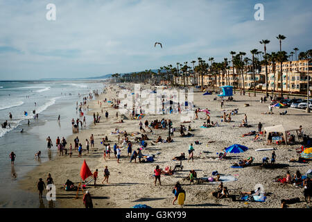 Blick auf den Strand in Oceanside, Kalifornien. Stockfoto