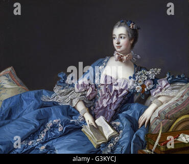 Francois Boucher - Madame de Pompadour (Jeanne-Antoinette Poisson, 1721-1764 zugeschrieben Stockfoto