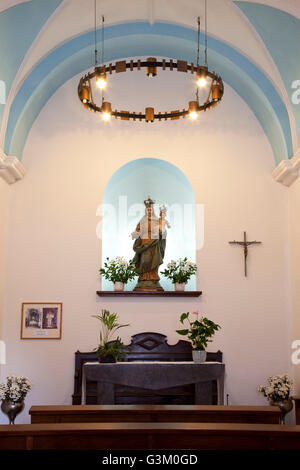 Capella De La Mare de Deu del Socors Kapelle, Tossa de Mar, Costa Brava, Katalonien, Spanien, Europa Stockfoto