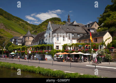 Blick auf die Stadt Beilstein, Mosel, Rheinland-Pfalz, PublicGround Stockfoto