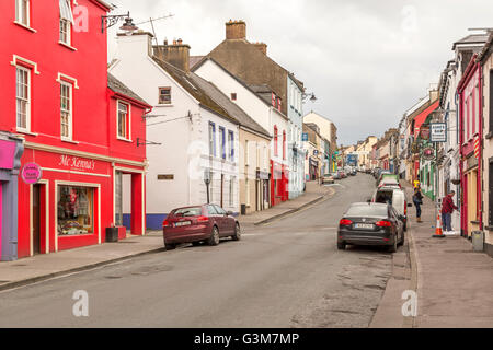 Bunte Architektur in Dingle Stadt, Halbinsel Dingle, County Kerry, Irland. Stockfoto