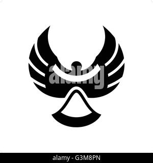 Abstrakte Elster Vogel Silhouette-Vektor-Illustration isoliert auf weißem Hintergrund. Stock Vektor