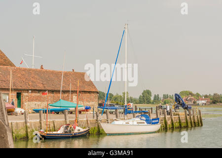 Bosham Quay an einem warmen Sommern Tag, Bosham, West Sussex, England, UK. Stockfoto