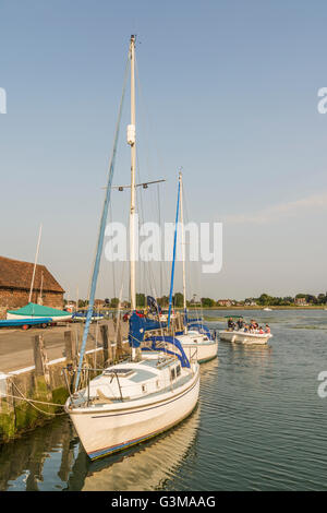 Bosham Quay an einem warmen Sommern Tag, Bosham, West Sussex, England, UK. Stockfoto