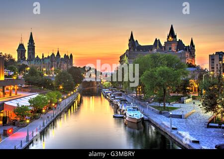 Ottawa Ontario Kanada: Sommer Sonnenuntergang Stockfoto