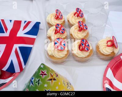 Straßenfest in Birchington Kent zu Königin Elizabeth II 90. Geburtstag 12. Juni 2016 Stockfoto