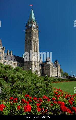 Ottawa Ontario Kanada: Peace Tower auf dem Parlamentshügel Stockfoto