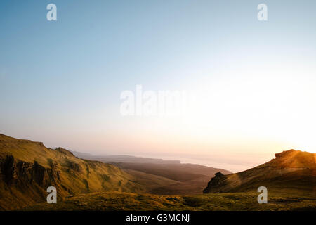 Old Man of Storr bei Sonnenaufgang, Skye, Schottland. Stockfoto