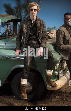 BELSTAFF-Präsentation am Londoner Sammlungen Männer SS17, LCM SS17. 06.12.2016 | weltweite Nutzung Stockfoto