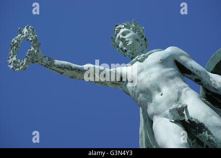 Bronzestatue, Cunard Kriegerdenkmal, Liverpool Pier Head Stockfoto