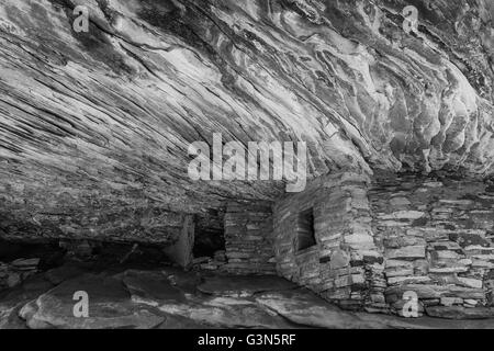 Haus auf Feuer Ruine auf dem BLM Land in South Fork des Mule Canyon in (vorgeschlagen, ab 2016) Bären Ohren National Monument, Utah, USA Stockfoto