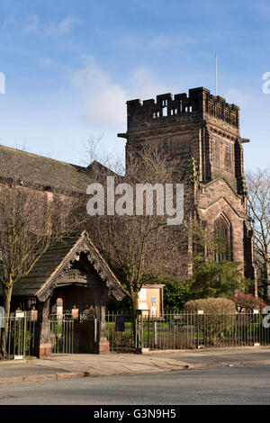 Großbritannien, England, Wirrall, Port Sunlight, Kirche Drive, Christuskirche Stockfoto