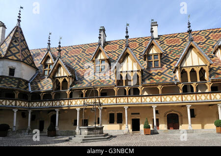 Hospice de Beaune, Hotel-Dieu, Beaune, Burgund, Côte d ' or, Frankreich, Europa Stockfoto