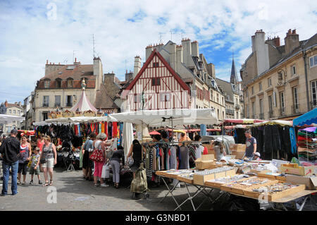 Markt in Dijon, Cote d ' or, Burgund, Frankreich Stockfoto