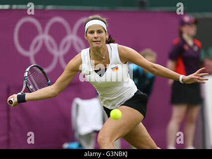 Julia Goerges, GER, AELTC, London 2012, Olympische Tennisturnier, Olympiade, Wimbledon, London, England, Großbritannien, Europa Stockfoto