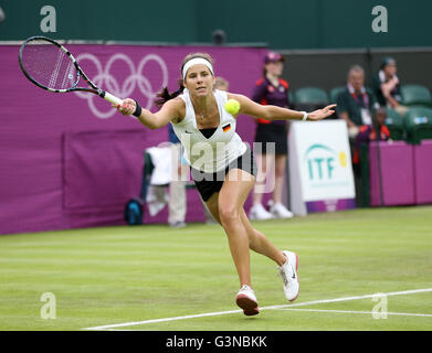 Julia Goerges, GER, AELTC, London 2012, Olympische Tennisturnier, Olympiade, Wimbledon, London, England, Großbritannien, Europa Stockfoto