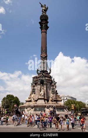 Kolumbus-Denkmal, Barcelona, Katalonien, Spanien, Europa, PublicGround Stockfoto